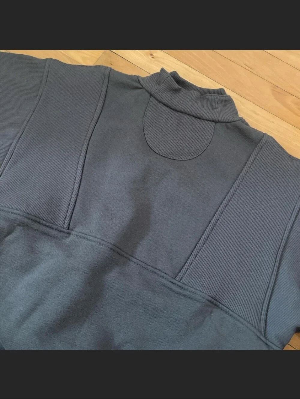 Joah Brown Retro Half Zip Charcoal Pullover - S/M - Picture 8 of 9